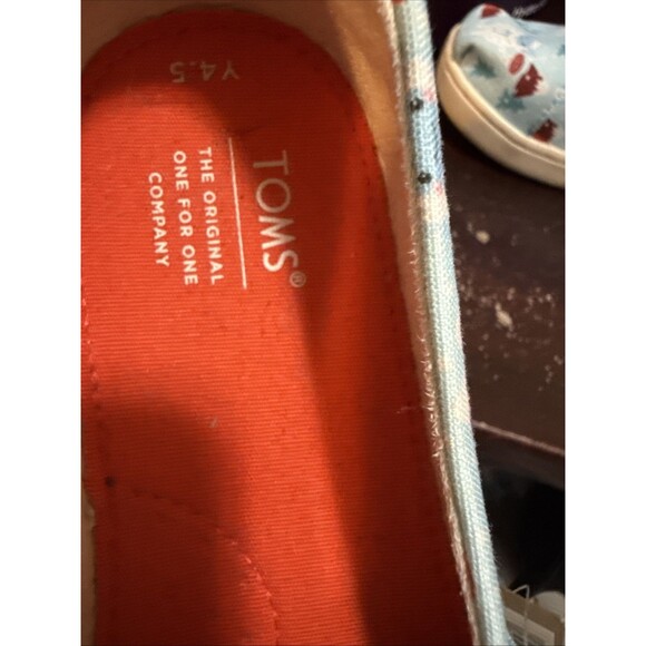 Toms Youth Alpargata Size 4.5 Clearwater Blue Snow Yeti New Winter - Picture 7 of 7